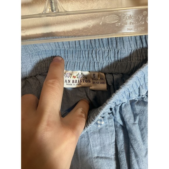 Susan Bristol Women’s 10 Shirt S Skirt Combo Blue Denim Fashion Cottagecore Fine - Picture 8 of 13